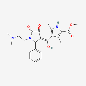 methyl 4-(1-(2-(dimethylamino)ethyl)-4-hydroxy-5-oxo-2-phenyl-2,5-dihydro-1H-pyrrole-3-carbonyl)-3,5-dimethyl-1H-pyrrole-2-carboxylate