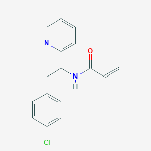 N-[2-(4-Chlorophenyl)-1-pyridin-2-ylethyl]prop-2-enamide