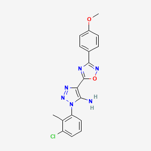 molecular formula C18H15ClN6O2 B2438995 1-(3-chloro-2-methylphenyl)-4-[3-(4-methoxyphenyl)-1,2,4-oxadiazol-5-yl]-1H-1,2,3-triazol-5-amine CAS No. 892747-19-2