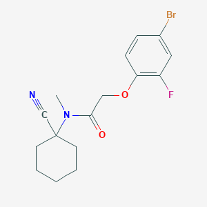 molecular formula C16H18BrFN2O2 B2438999 2-(4-bromo-2-fluorophenoxy)-N-(1-cyanocyclohexyl)-N-methylacetamide CAS No. 1037949-10-2