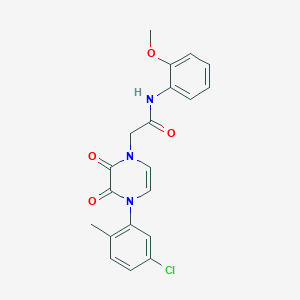 2-[4-(5-chloro-2-methylphenyl)-2,3-dioxopyrazin-1-yl]-N-(2-methoxyphenyl)acetamide