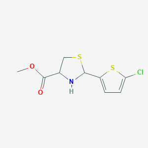 Methyl 2-(5-chlorothiophen-2-yl)-1,3-thiazolidine-4-carboxylate