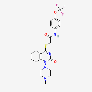 2-((1-(4-methylpiperazin-1-yl)-2-oxo-1,2,5,6,7,8-hexahydroquinazolin-4-yl)thio)-N-(4-(trifluoromethoxy)phenyl)acetamide