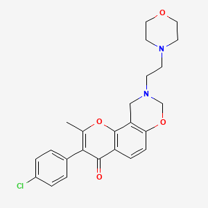 3-(4-chlorophenyl)-2-methyl-9-(2-morpholinoethyl)-9,10-dihydrochromeno[8,7-e][1,3]oxazin-4(8H)-one