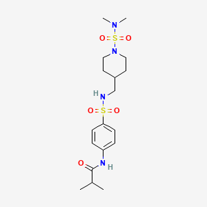 N-(4-(N-((1-(N,N-dimethylsulfamoyl)piperidin-4-yl)methyl)sulfamoyl)phenyl)isobutyramide