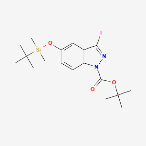 tert-Butyl 5-((tert-butyldimethylsilyl)oxy)-3-iodo-1H-indazole-1-carboxylate