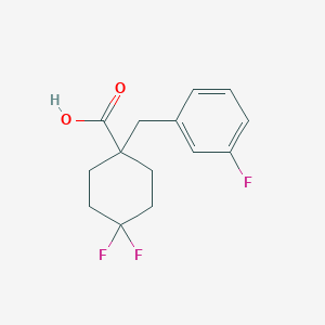 4,4-Difluoro-1-[(3-fluorophenyl)methyl]cyclohexane-1-carboxylic acid