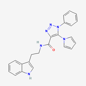 N-[2-(1H-indol-3-yl)ethyl]-1-phenyl-5-(1H-pyrrol-1-yl)-1H-1,2,3-triazole-4-carboxamide