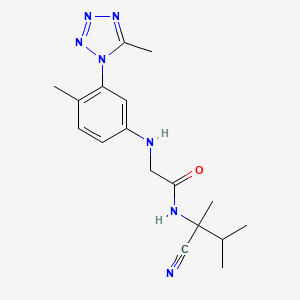 N-(1-cyano-1,2-dimethylpropyl)-2-{[4-methyl-3-(5-methyl-1H-1,2,3,4-tetrazol-1-yl)phenyl]amino}acetamide