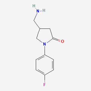 4-(Aminomethyl)-1-(4-fluorophenyl)pyrrolidin-2-one