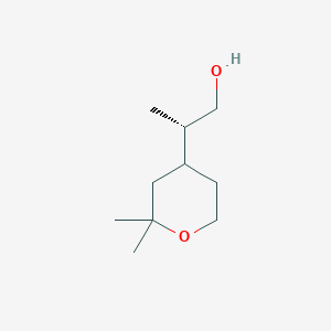 (2S)-2-(2,2-Dimethyloxan-4-yl)propan-1-ol