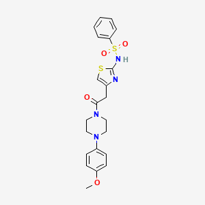 N-(4-{2-[4-(4-methoxyphenyl)piperazin-1-yl]-2-oxoethyl}-1,3-thiazol-2-yl)benzenesulfonamide
