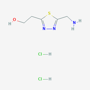 2-[5-(Aminomethyl)-1,3,4-thiadiazol-2-yl]ethanol;dihydrochloride