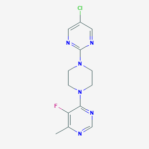 molecular formula C13H14ClFN6 B2439070 4-[4-(5-Chloropyrimidin-2-yl)piperazin-1-yl]-5-fluoro-6-methylpyrimidine CAS No. 2380072-13-7