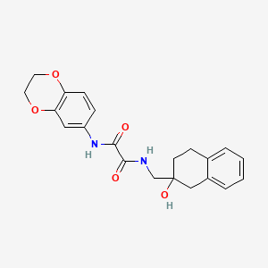 molecular formula C21H22N2O5 B2439083 N1-(2,3-dihydrobenzo[b][1,4]dioxin-6-yl)-N2-((2-hydroxy-1,2,3,4-tetrahydronaphthalen-2-yl)methyl)oxalamide CAS No. 1421450-73-8