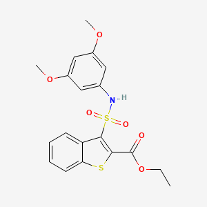 molecular formula C19H19NO6S2 B2439098 Ethyl 3-[(3,5-dimethoxyphenyl)sulfamoyl]-1-benzothiophene-2-carboxylate CAS No. 932354-23-9