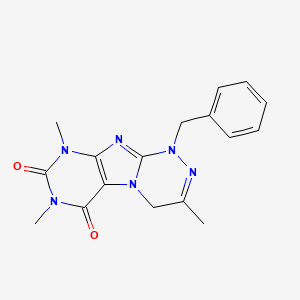 molecular formula C17H18N6O2 B2439109 1-benzyl-3,7,9-trimethyl-7,9-dihydro-[1,2,4]triazino[3,4-f]purine-6,8(1H,4H)-dione CAS No. 898412-65-2