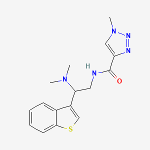 molecular formula C16H19N5OS B2439115 N-(2-(benzo[b]thiophen-3-yl)-2-(dimethylamino)ethyl)-1-methyl-1H-1,2,3-triazole-4-carboxamide CAS No. 2034464-85-0