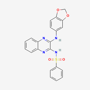 N-[3-(1,3-benzodioxol-5-ylamino)quinoxalin-2-yl]benzenesulfonamide