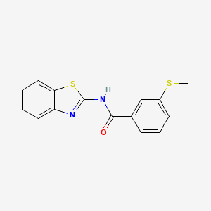 molecular formula C15H12N2OS2 B2439123 N-(benzo[d]thiazol-2-yl)-3-(methylthio)benzamide CAS No. 898414-87-4