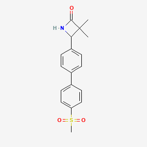 3,3-Dimethyl-4-[4-(4-methylsulfonylphenyl)phenyl]azetidin-2-one