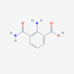molecular formula C8H8N2O3 B2439126 2-Amino-3-carbamoylbenzoic acid CAS No. 1820747-73-6