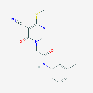 molecular formula C15H14N4O2S B2439127 2-(5-cyano-4-(methylthio)-6-oxopyrimidin-1(6H)-yl)-N-(m-tolyl)acetamide CAS No. 1189977-07-8