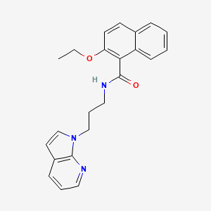 molecular formula C23H23N3O2 B2439164 N-(3-(1H-pyrrolo[2,3-b]pyridin-1-yl)propyl)-2-ethoxy-1-naphthamide CAS No. 1795492-67-9