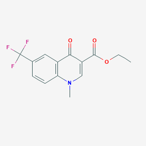 molecular formula C14H12F3NO3 B2439171 Ethyl 1-methyl-4-oxo-6-(trifluoromethyl)-1,4-dihydroquinoline-3-carboxylate CAS No. 1260806-68-5
