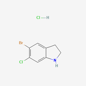 B2439172 5-Bromo-6-chloroindoline hydrochloride CAS No. 1803567-30-7
