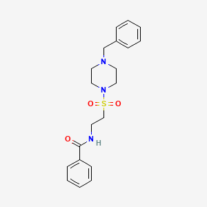 molecular formula C20H25N3O3S B2439181 N-[2-(4-benzylpiperazin-1-yl)sulfonylethyl]benzamide CAS No. 899955-88-5