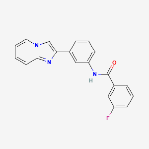 3-fluoro-N-(3-imidazo[1,2-a]pyridin-2-ylphenyl)benzamide