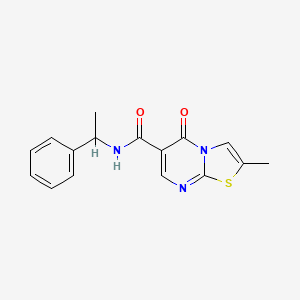 2-methyl-5-oxo-N-(1-phenylethyl)-5H-thiazolo[3,2-a]pyrimidine-6-carboxamide