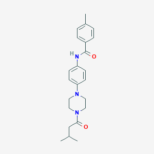 4-methyl-N-{4-[4-(3-methylbutanoyl)-1-piperazinyl]phenyl}benzamide