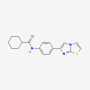 N-(4-imidazo[2,1-b][1,3]thiazol-6-ylphenyl)cyclohexanecarboxamide