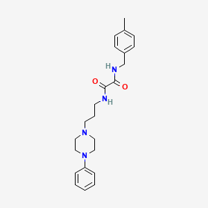 molecular formula C23H30N4O2 B2439223 N1-(4-methylbenzyl)-N2-(3-(4-phenylpiperazin-1-yl)propyl)oxalamide CAS No. 1049508-16-8