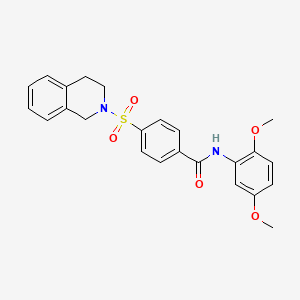 B2439246 4-(3,4-dihydro-1H-isoquinolin-2-ylsulfonyl)-N-(2,5-dimethoxyphenyl)benzamide CAS No. 391876-90-7