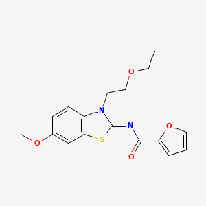 N-[3-(2-ethoxyethyl)-6-methoxy-1,3-benzothiazol-2-ylidene]furan-2-carboxamide