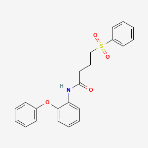 molecular formula C22H21NO4S B2439249 N-(2-phenoxyphenyl)-4-(phenylsulfonyl)butanamide CAS No. 923087-62-1