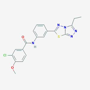 3-chloro-N-[3-(3-ethyl[1,2,4]triazolo[3,4-b][1,3,4]thiadiazol-6-yl)phenyl]-4-methoxybenzamide