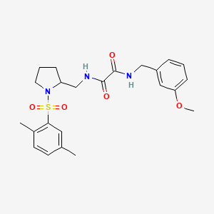 molecular formula C23H29N3O5S B2439258 N1-((1-((2,5-dimethylphenyl)sulfonyl)pyrrolidin-2-yl)methyl)-N2-(3-methoxybenzyl)oxalamide CAS No. 896288-06-5