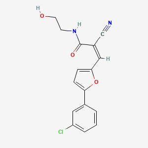 (Z)-3-(5-(3-chlorophenyl)furan-2-yl)-2-cyano-N-(2-hydroxyethyl)acrylamide