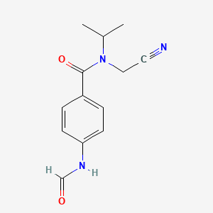 molecular formula C13H15N3O2 B2439267 N-(cyanomethyl)-4-formamido-N-(propan-2-yl)benzamide CAS No. 1424339-38-7