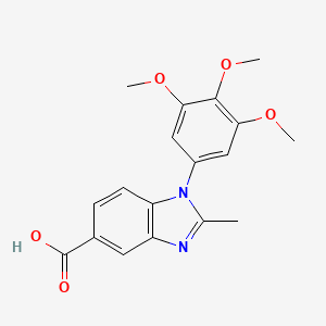 2-methyl-1-(3,4,5-trimethoxyphenyl)-1H-benzimidazole-5-carboxylic acid