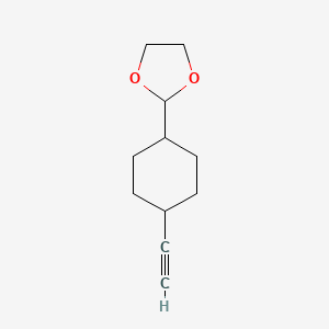 molecular formula C11H16O2 B2439275 2-(4-Ethynylcyclohexyl)-1,3-dioxolane CAS No. 2089277-67-6
