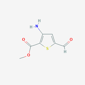 molecular formula C7H7NO3S B2439276 Methyl 3-amino-5-formylthiophene-2-carboxylate CAS No. 946605-33-0