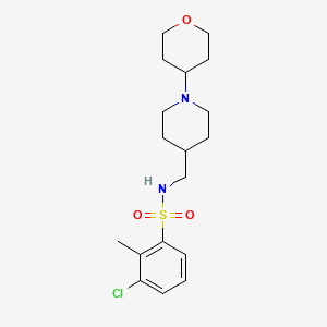 3-chloro-2-methyl-N-((1-(tetrahydro-2H-pyran-4-yl)piperidin-4-yl)methyl)benzenesulfonamide