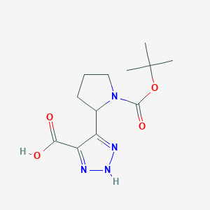 5-{1-[(tert-butoxy)carbonyl]pyrrolidin-2-yl}-1H-1,2,3-triazole-4-carboxylic acid