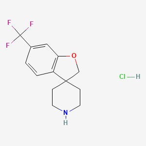 molecular formula C13H15ClF3NO B2439285 6-(三氟甲基)-2H-螺[1-苯并呋喃-3,4'-哌啶]盐酸盐 CAS No. 2197062-24-9