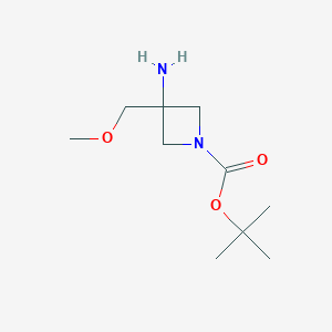Tert-butyl 3-amino-3-(methoxymethyl)azetidine-1-carboxylate